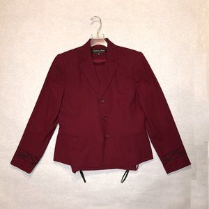 NWOT Kasper Merlot Wool Business Suit